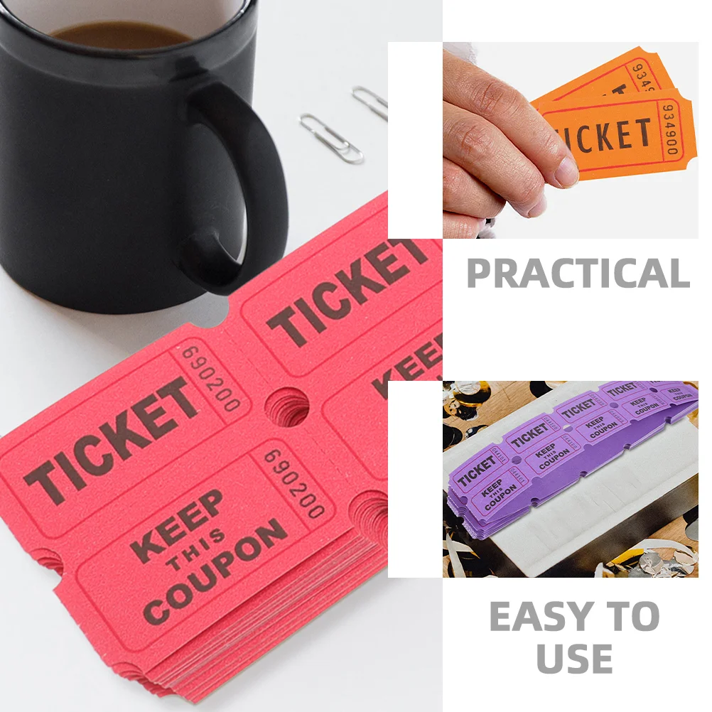 400 Pcs Raffle Tickets Party Supply for Concert Labels Paper Single Entrance Lottery