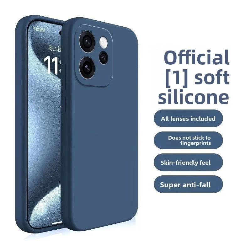 حافظة ناعمة من السيليكون السائل صديقة للبشرة لهاتف OPPO Reno 15 Pro Max 15/14/13 FS/F A6/A5 Pro 4G/5G غطاء مقاوم للصدمات