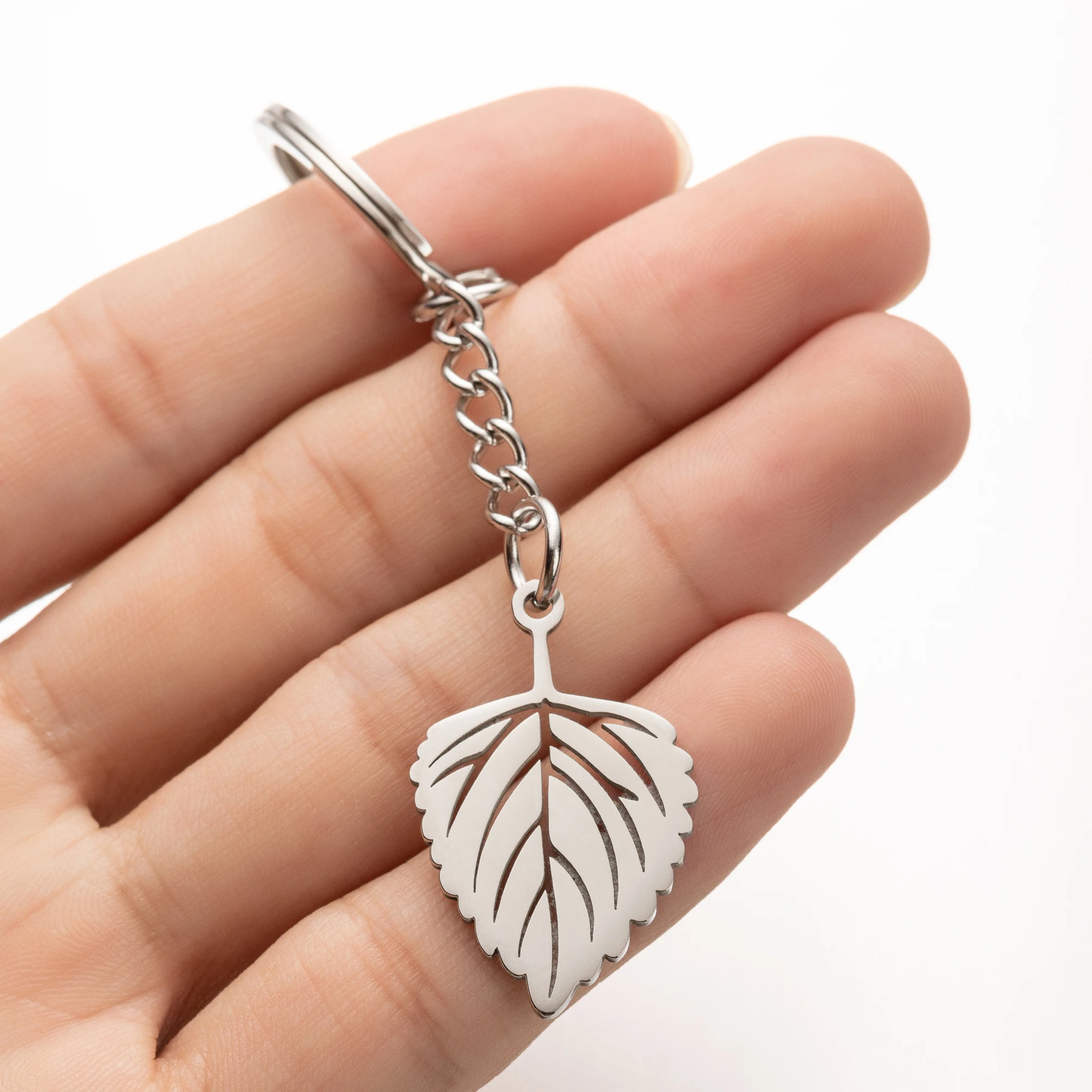 Shuangshuo Retro Leaf Keychain Plants Key Ring Tree Leaves Key Chain For Women Men Handbag Accessorie Car Hanging Jewelry Gift