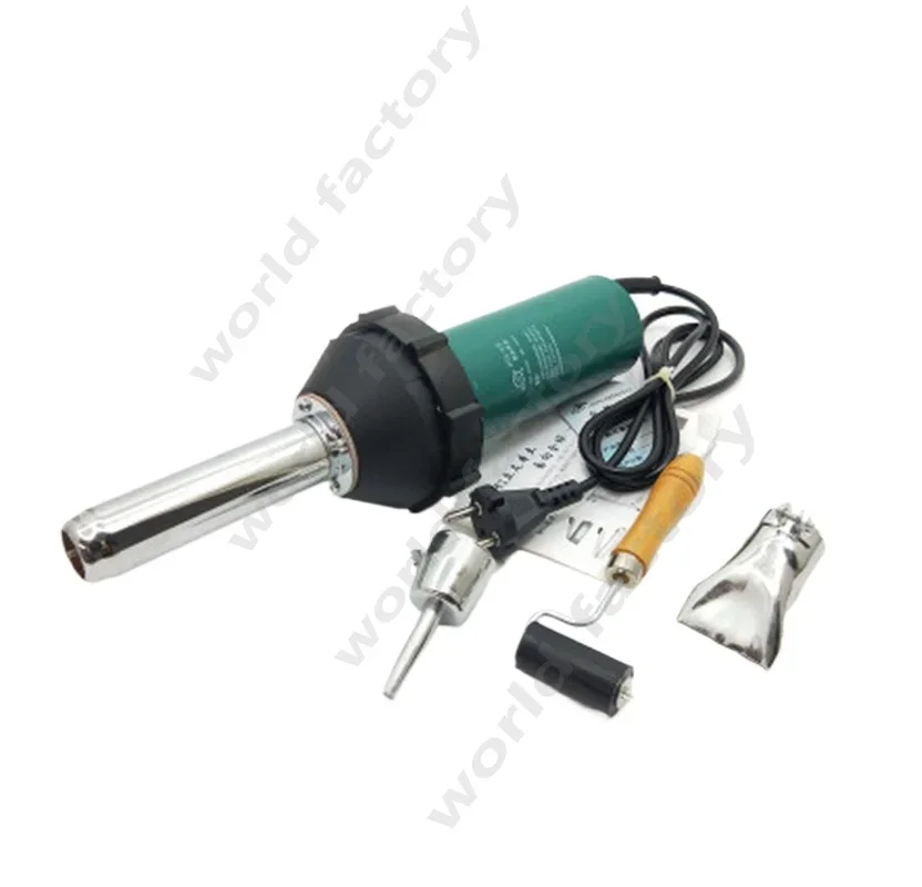 1080W 220V 50Hz Plastic Hot Air Welding Gun with Pencil Tip Nozzle & Flat Tip & Pressure Roller Heat Gun Kit for Welder Ma