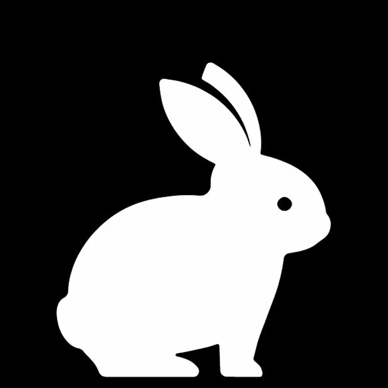 New Design Rabbit Cute Decoration Car Sticker Car Trunk Accessories Vinyl Decal Scratched Bumper Decoration PVC, 10cm