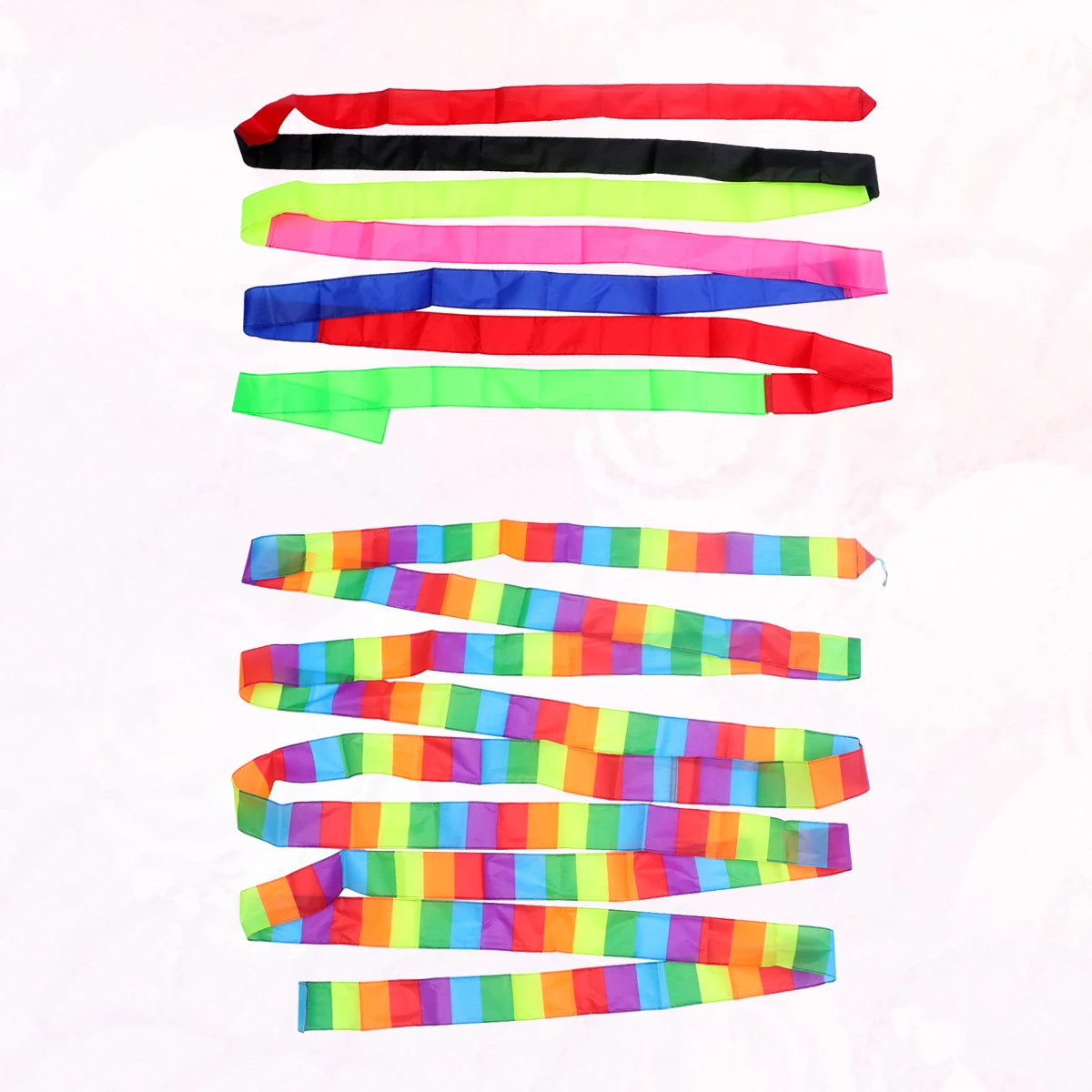 2 Peças de Cauda de Pipa Colorida Arco-Íris, Longa, Leve, de Tecido, Flutuante, Acessório para Voo de Pipa ao Ar Livre
