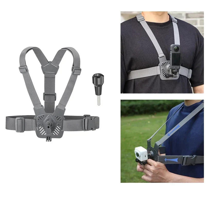 

Регулируемый нагрудный ремень Action5Pro, адаптер с вращением на 360 градусов для GoPro/Insta360/DJI Osmo, аксессуары для экшн-камеры