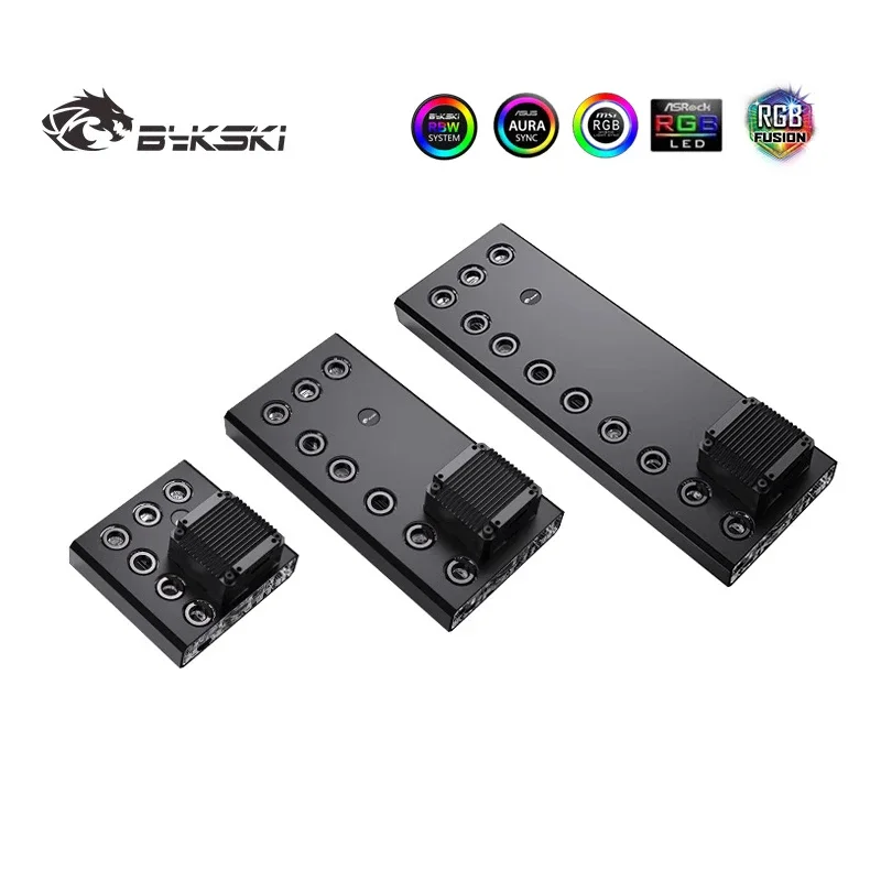 Bykski Acrylic Distro Plate / Board for PC Cooler System Case / Fit Hard Hose Tube / Combo DDC Pump / RGV-DDC-X-TK120/240