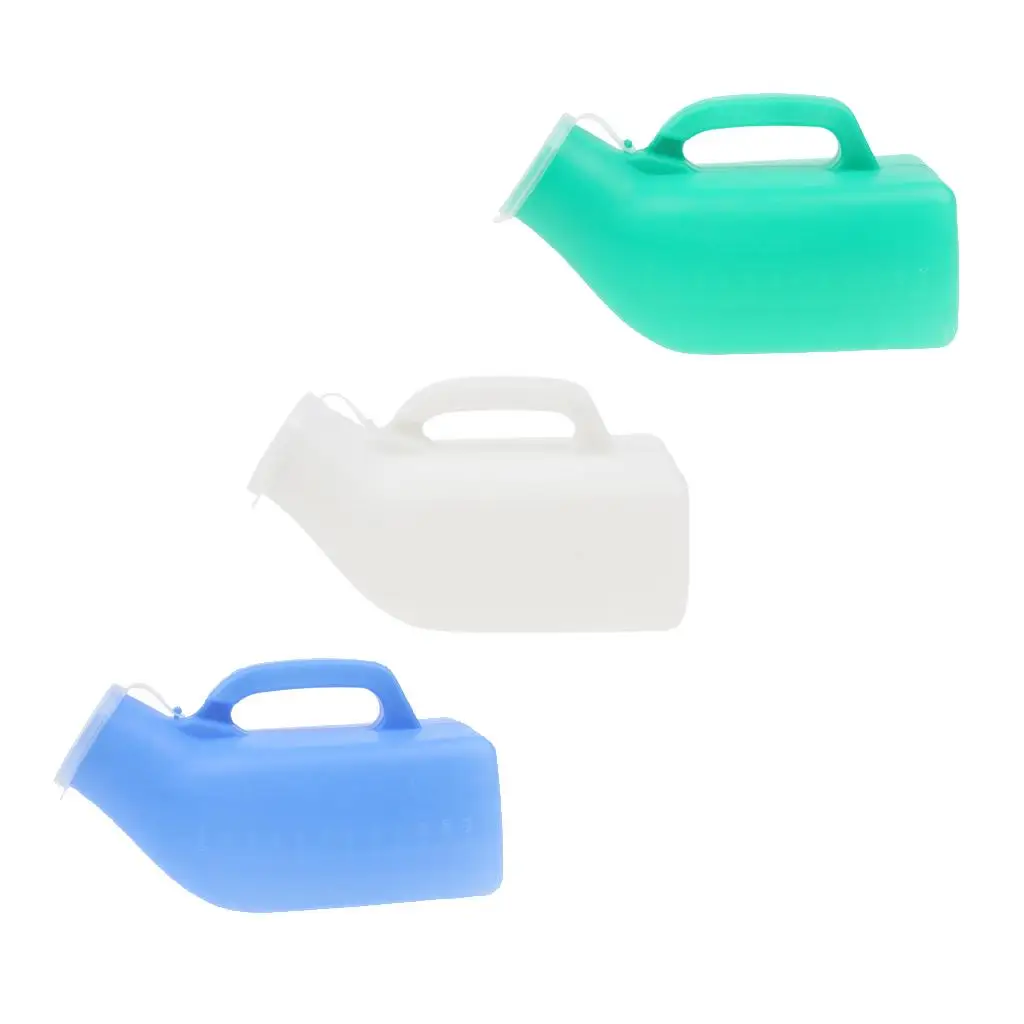 

Male Urinal Pee Potty Bottle with Cover & Handle, Emergency Aid; 23 X 9.3 X 12