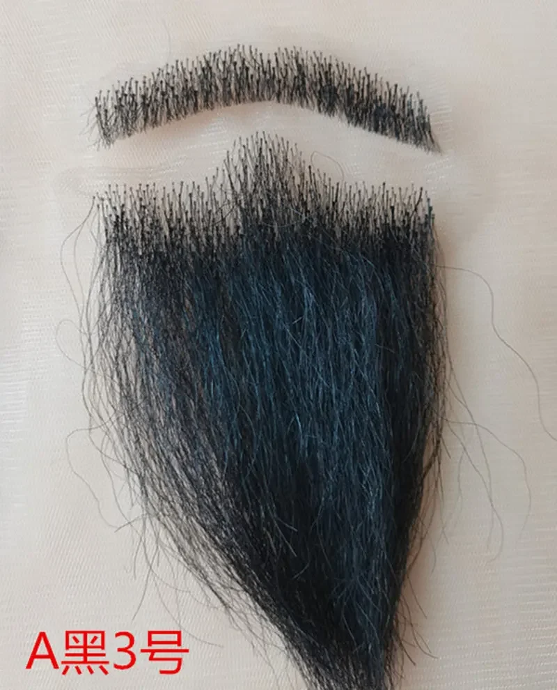 Aangepaste handgemaakte anime cosplay accessoires zwart wit sikje baard film partij Halloween kerst spel cosplay prop