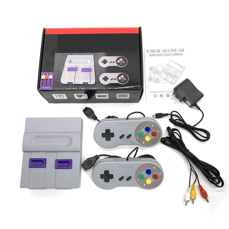 SNES500 Mini NES Retro Classic Video Game Console PlayStation Portable 2 FC Game Console AV TV Game Player مع وحدات تحكم مزدوجة #5