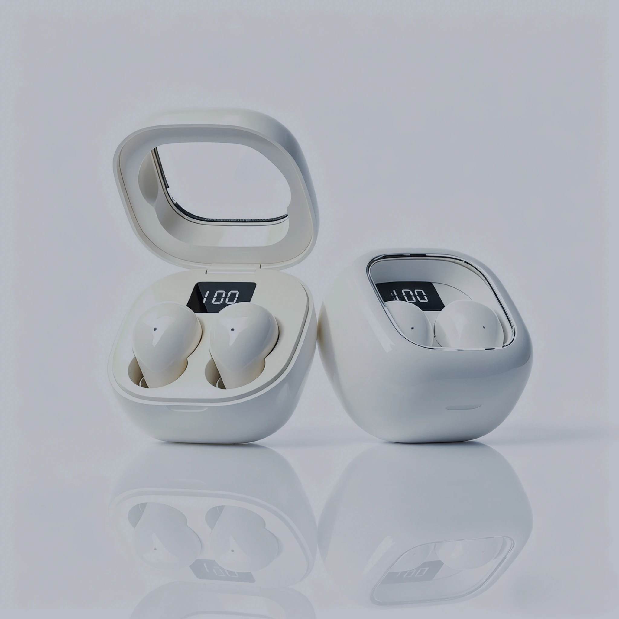 Cute Mini Invisible Earbuds Bluetooth 5.3 Wireless Earphones HIFI Stereo Noise Reduction Heasets with Microphones Headphones