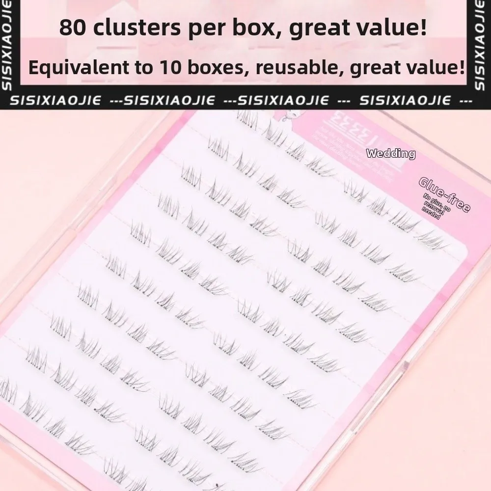 Black Self Adhesive Lower False Eyelashes Gentle 5-7MM DIY Lashes Extension Eye Makeup Glue Free Lower Fake Eyelashes Party