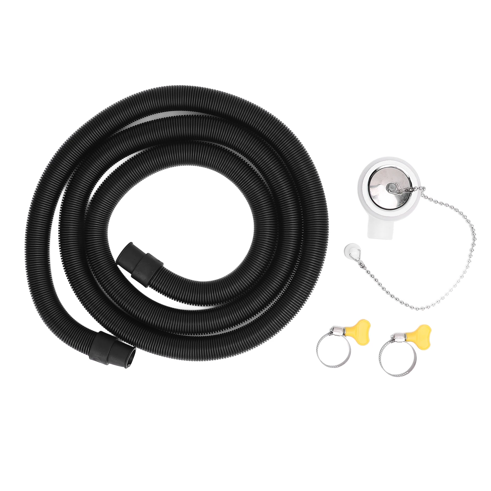 RV Sink Drain Connector Hose Kit Stainless Steel Right Angle Drain Adapter Hose Kit for Yacht Sink Motorhomes RVs Accessories