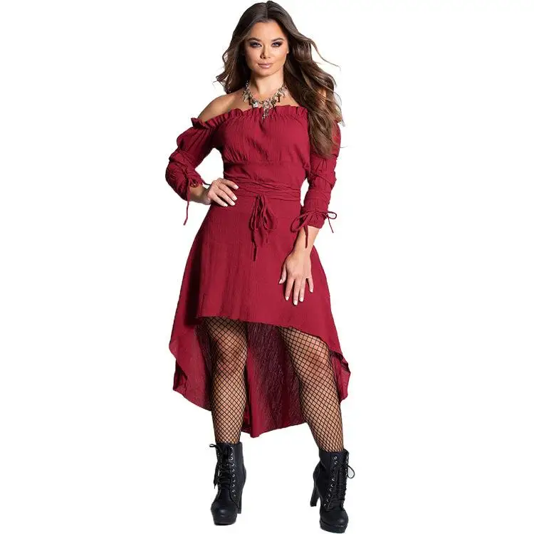 

Faionable Casual oulder-baring One-oulder Dance Dr New Summer Sle Women's Clothing Cross-Border Ethnic Stage Costume