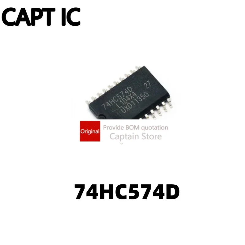 5 peças 74hc574d sop20-7.2mm