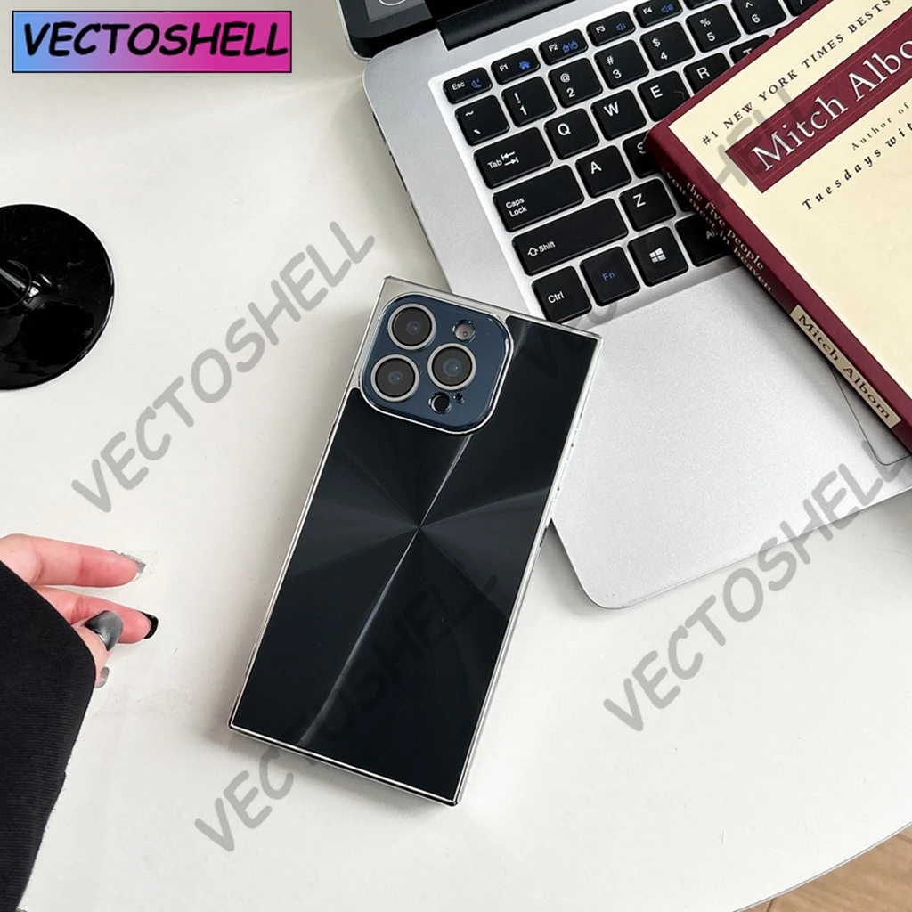 عالية الجودة مستطيل أورورا CD نمط للصدمات واقية غطاء الهاتف آيفون 16 15 14 13 برو ماكس زائد #3