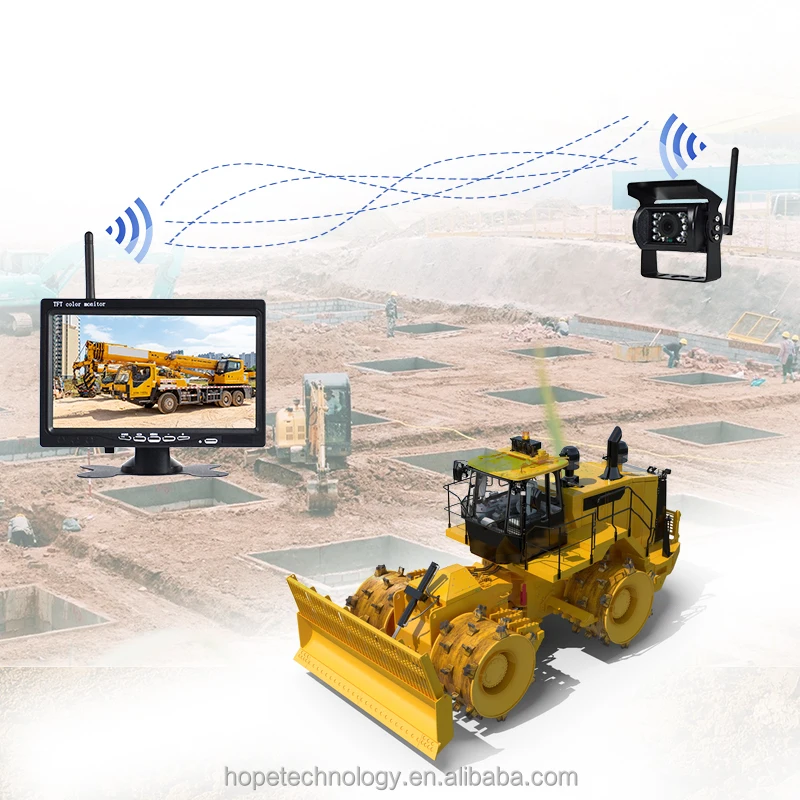 7인치 디지털 무선 방수 송수신기 무선 모니터 후방 카메라 모니터용