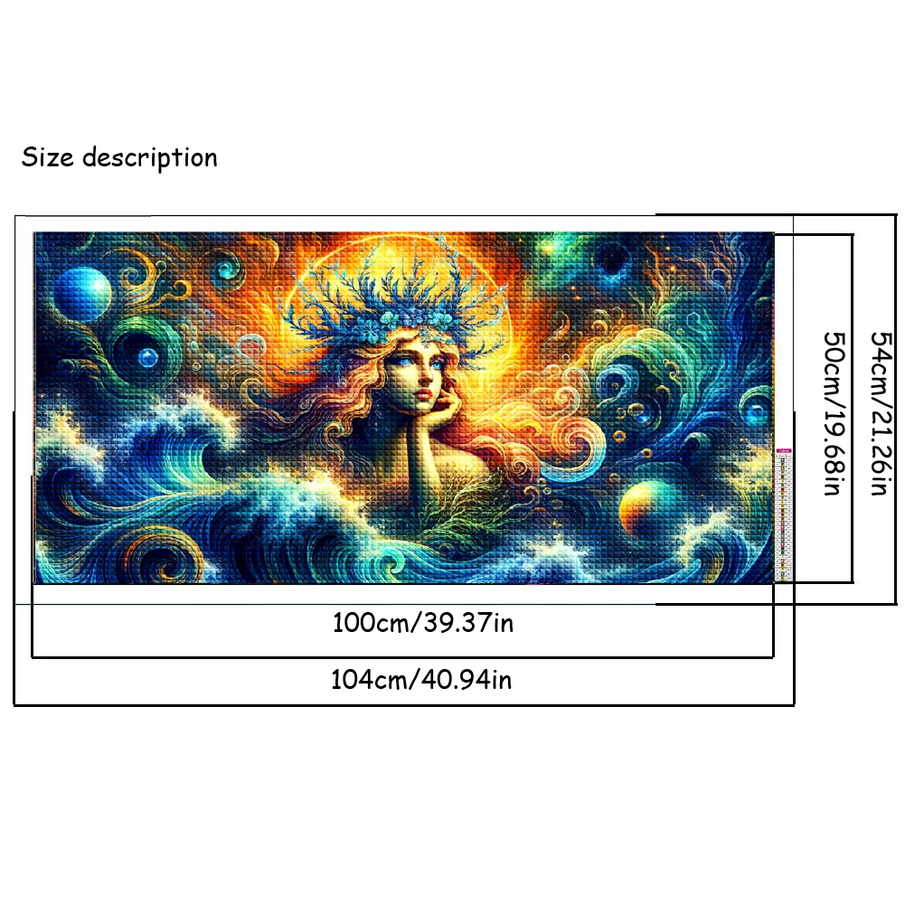 The Sea Goddess DIY 5D Diamond Painting New 2024 Large Size Abstact Wave Landscape Full Diamond Embroidery Mosaic Cross Stitch