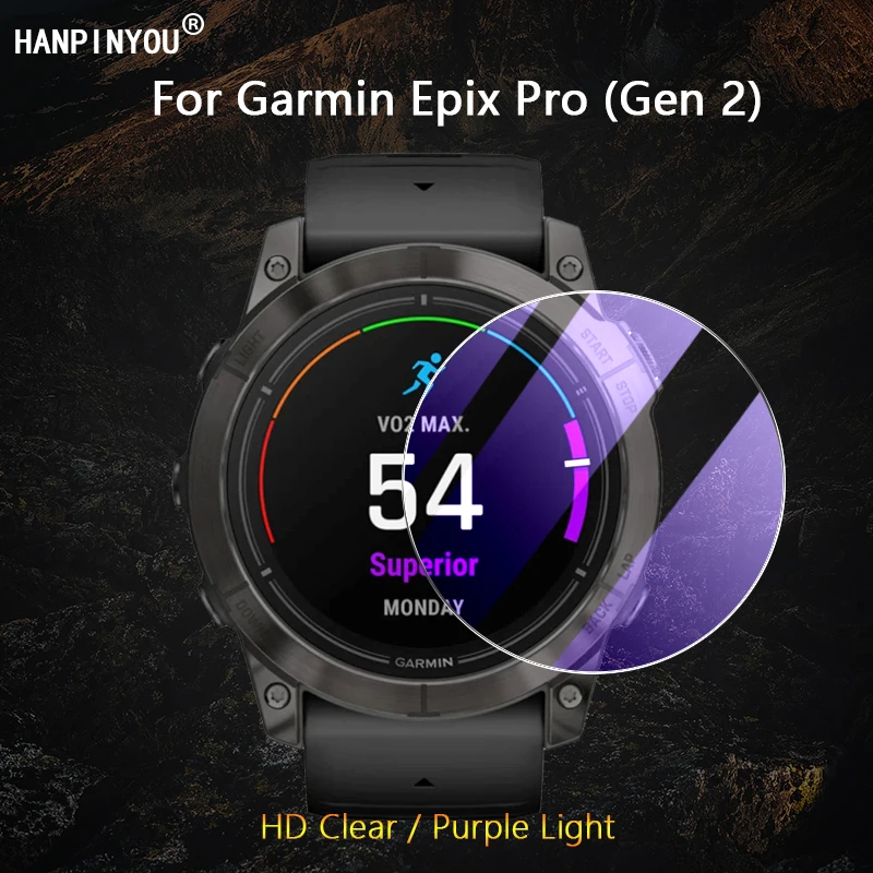 Для Garmin Epix Pro Gen 2 42 мм 47 мм 51 мм часы ультратонкое прозрачное/небьющееся фиолетовое искусственное 2.5D 9H Закаленное стекло Защитная пленка для экрана