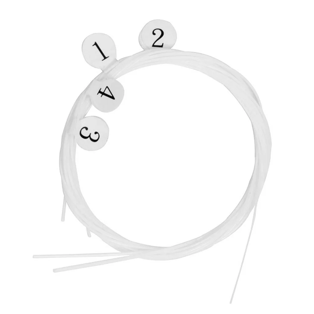 

4Pcs Durable Ukulele Strings Nylon Material Clear Tone Longevity Replacement Set Ukulele String Ukuleles String Replacement