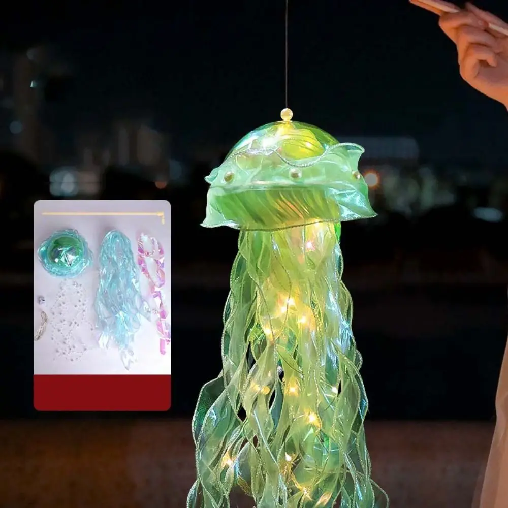 Jellyfish Dream Jellyfish Lamp Flower Lantern DIY Handheld Mid Autumn Festival Lantern Night Light Colorful