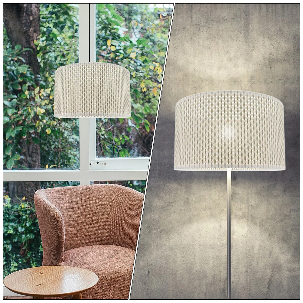 

1pc Woven Lampshade Modern Style Light Cover Table Home Decorative Accessory Simulated Creative Bedside Desk Light Shade Fine