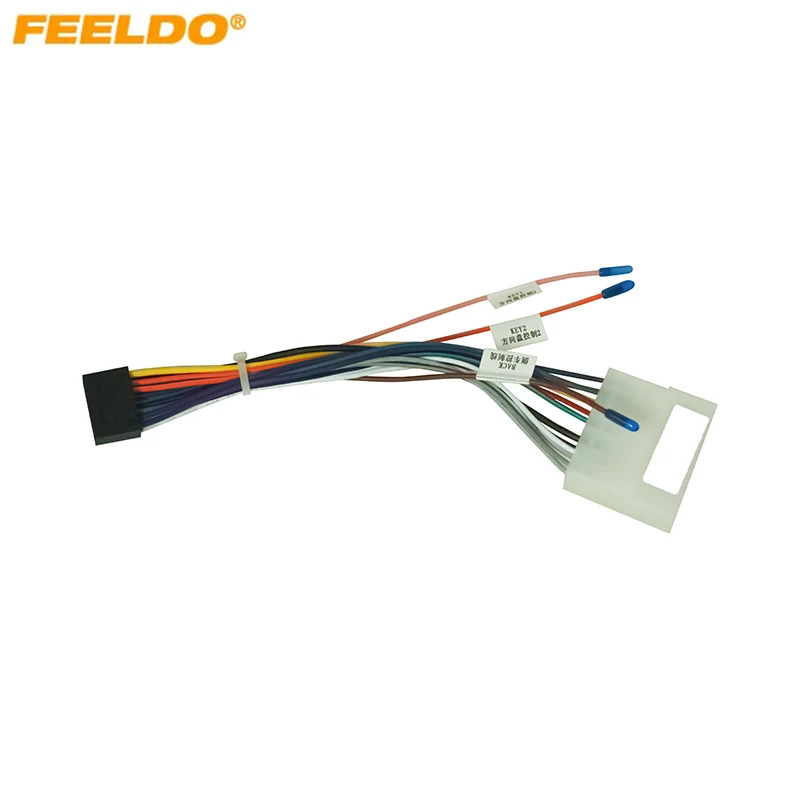 FEELDO Car Audio Wiring Harness For Wuling Rongguang 04-08 Aftermarket 16pin CD/DVD Stereo Installation Wire Adapter