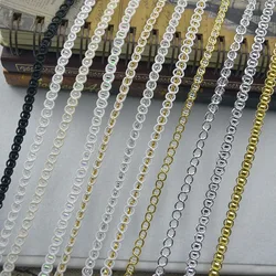 5 metri 5mm carino oro argento linea tessuto punteggiato ondulato millepiedi cintura pizzo Trim abbigliamento tessili per la casa bordo curvo cucire fettuccia