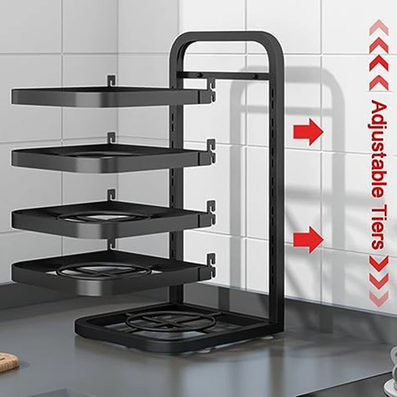 Best Pots And Pans Organizer Pot Rack Pan Holder For Under Cabinet Adjustable Kitchen Organizers And Storage