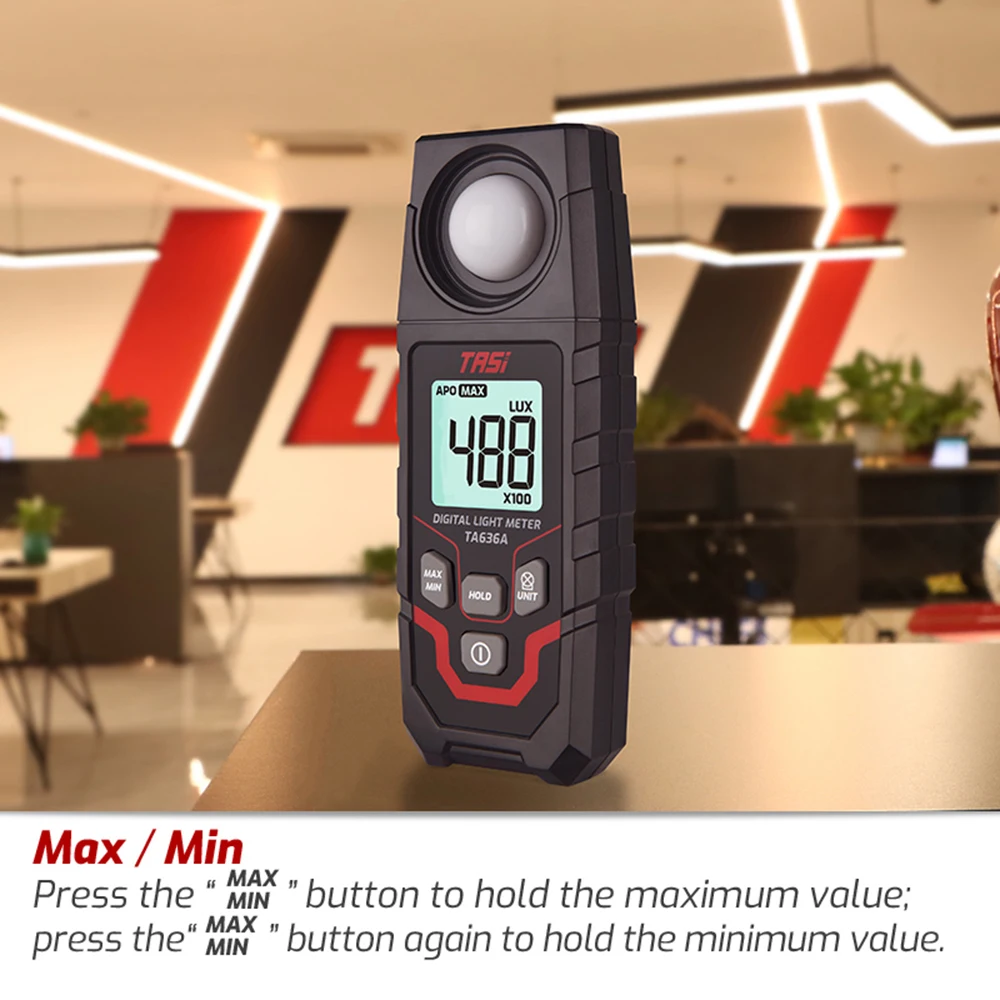 Imagem -04 - Iluminação Medidor Brilho Test Recorder 0.1200000lux Light Meter Alta Precisão Led Digital Display Tester Ta636a