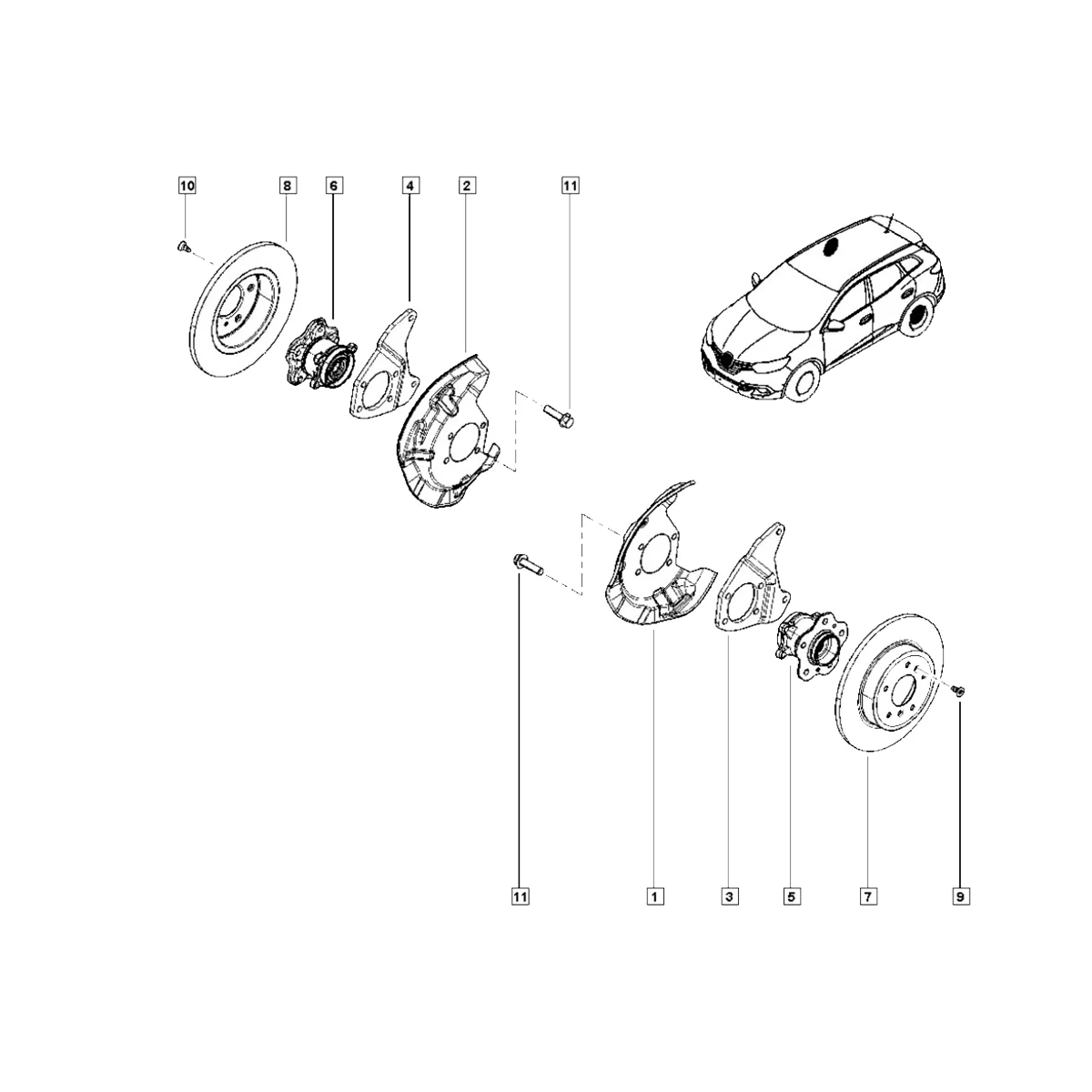 

REAR WHEEL HUB UNIT 43202-4EA0A 432024EA0A for Nissan, Renault