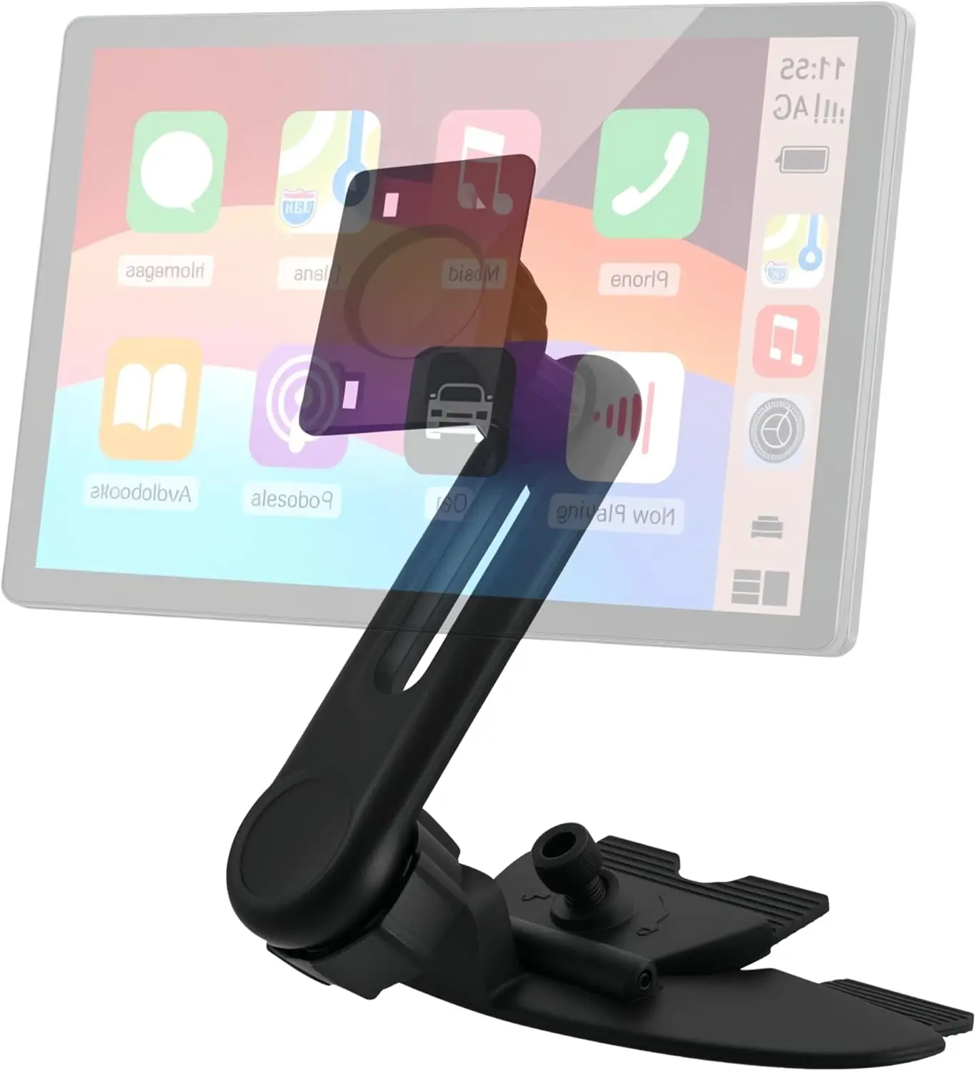 Soporte para Ranura de CD para Pantalla Carplay, Bola de 17 mm para Garmin Nuvi GPS, Teléfono Celular, Monitor de 4 a 11 Pulgadas, Soporte para Tablet Android Auto