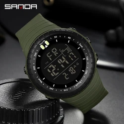 SANDA Military Sport Outdoor Watches Mens Digital Waterproof Wrist Watch Men Stopwatch Alarm Clock Top Brand reloj hombre