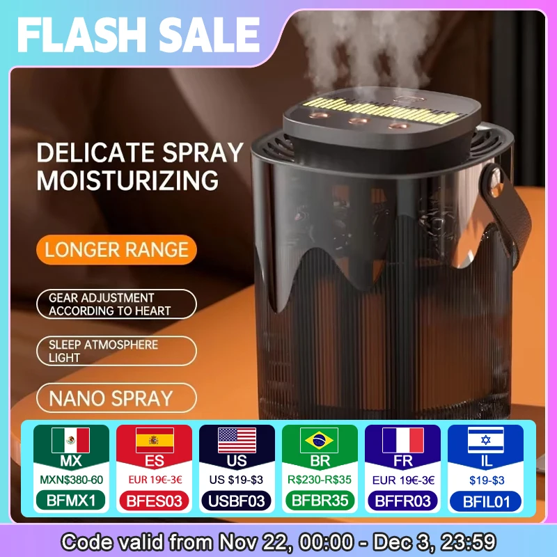 Nowy kreatywny nawilżacz domowy Atomizer 3L o dużej pojemności trzy strumienie USB cichy pulpit sypialnia dormitorium biuro lampka nocna