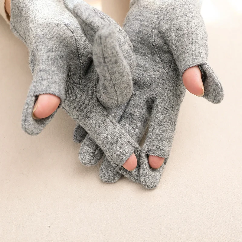 Guantes cálidos de terciopelo para montar al aire libre, manoplas coreanas de lana gruesa y Cachemira para invierno, con pantalla táctil, S138