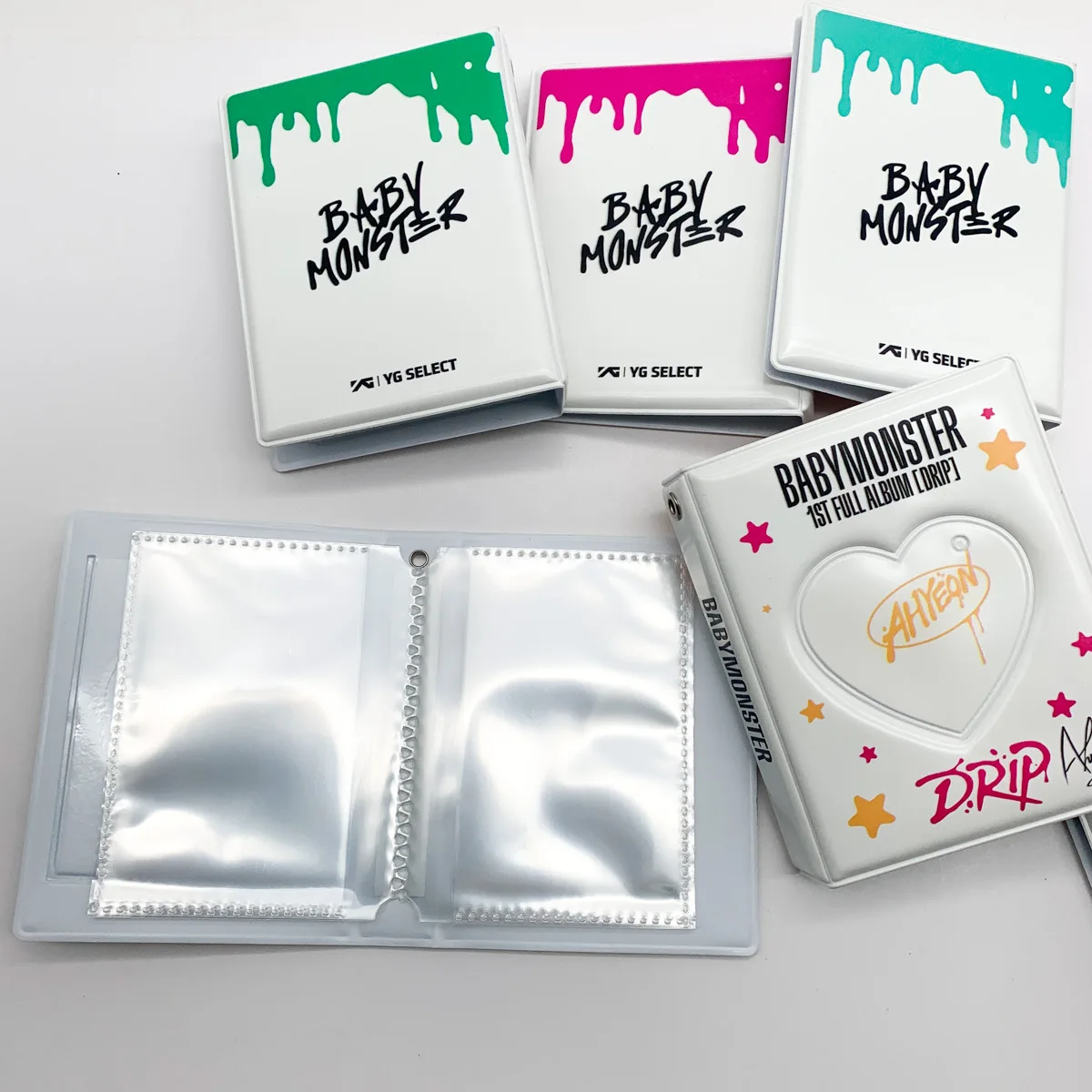 KPOP BABYMONSTER 1st ألبوم كامل DRIP PhotoCard جمع كتاب AHYEON HARAM بطاقة كتاب RORA PHARITA CHIQUITA ASA المشجعين الهدايا