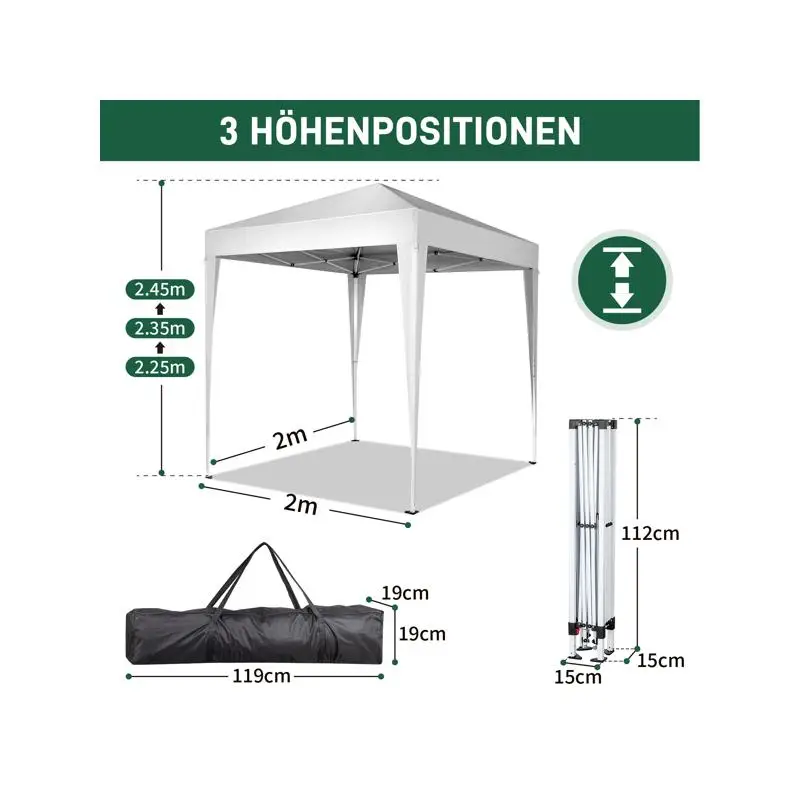 

Портативная всплывающая палатка с навесом 6,5x6,5 футов для использования на открытом воздухе, складная беседка с сумкой для переноски, идеально подходит для кемпинга и мероприятий на патио, легкая