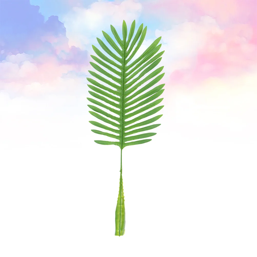 

5Pcs Artificial Green Palm Leaves Tropical Faux Fake Leaf for Living Room Party Decoration Wall Table Decor Fake Leaves
