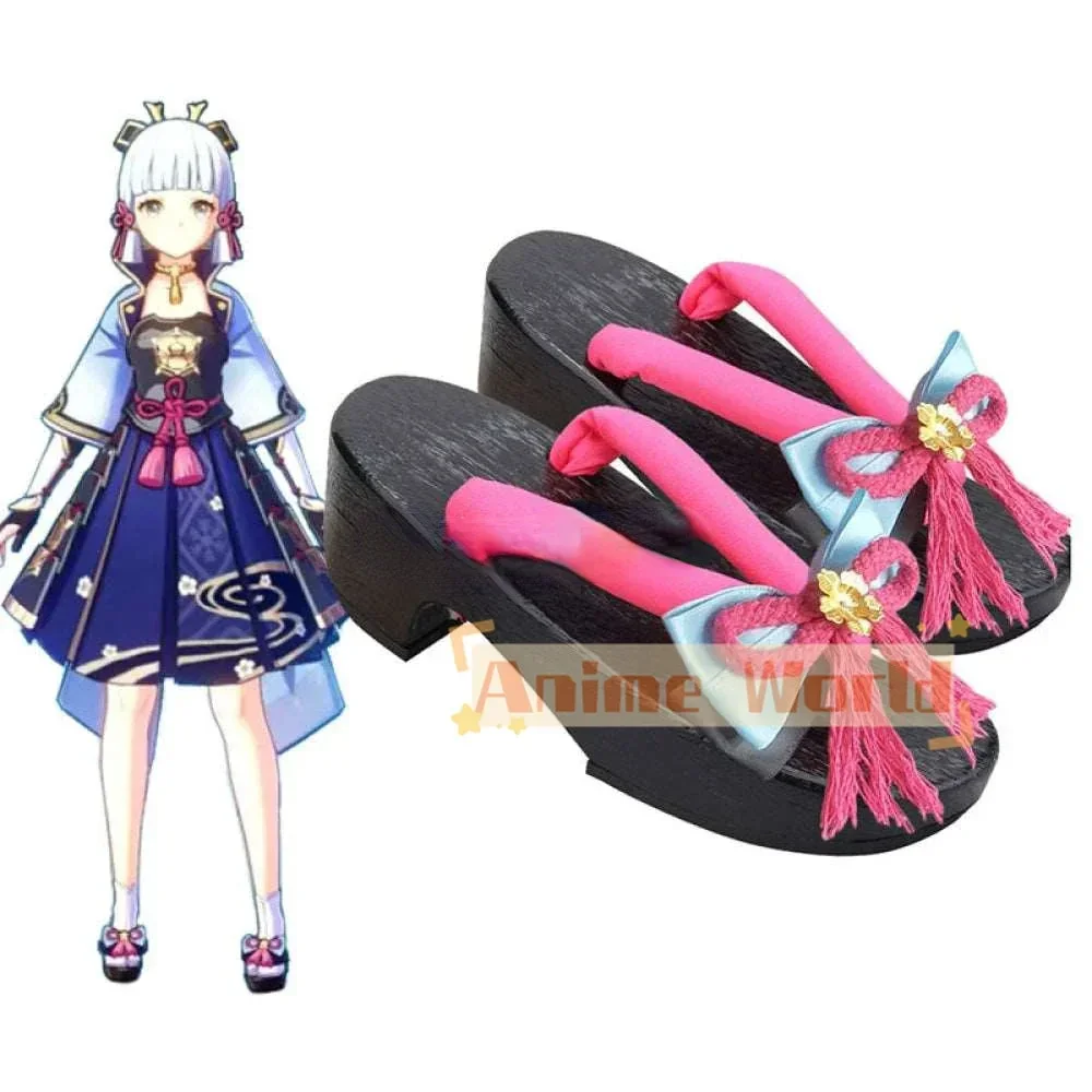 

Genshin Impact Kamisato Ayaka Черная обувь для косплея Хэллоуин Карнавальные ботинки на заказ