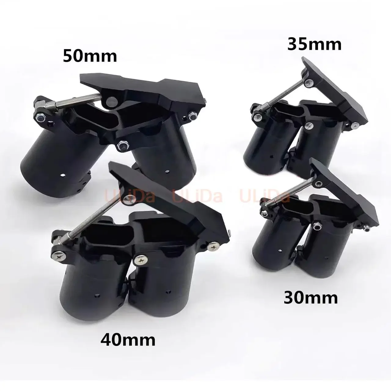Aluminum Alloy 30mm 40mm 45mm 50mm Carbon Tube Double Arm Round Agricultural Connector Quadcopter Agriculture Drone Folding Arm