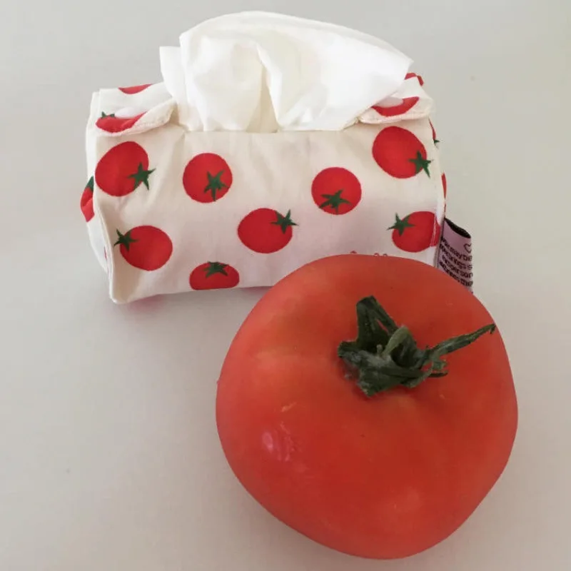Tomato Tissue Box Creative Multifunctional Dust-Proof Extraction Tissue Box desktop Decoration Tissue Storage Bag Couple Gifts