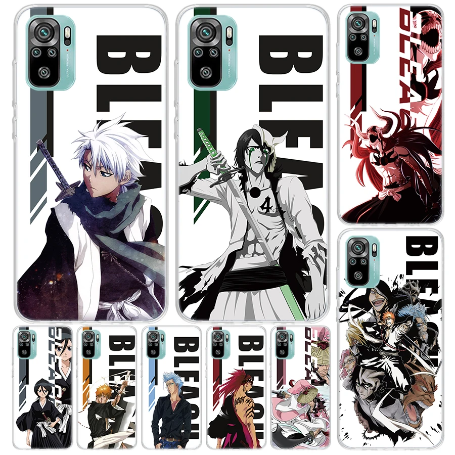 Anime Bleach Ichigo Kenpachi Cover For Xiaomi Redmi Note 13 12S 12 11 11S 10S 10 Pro Plus Phone Case 11E 11T 9 9S 8T 8 + Print C