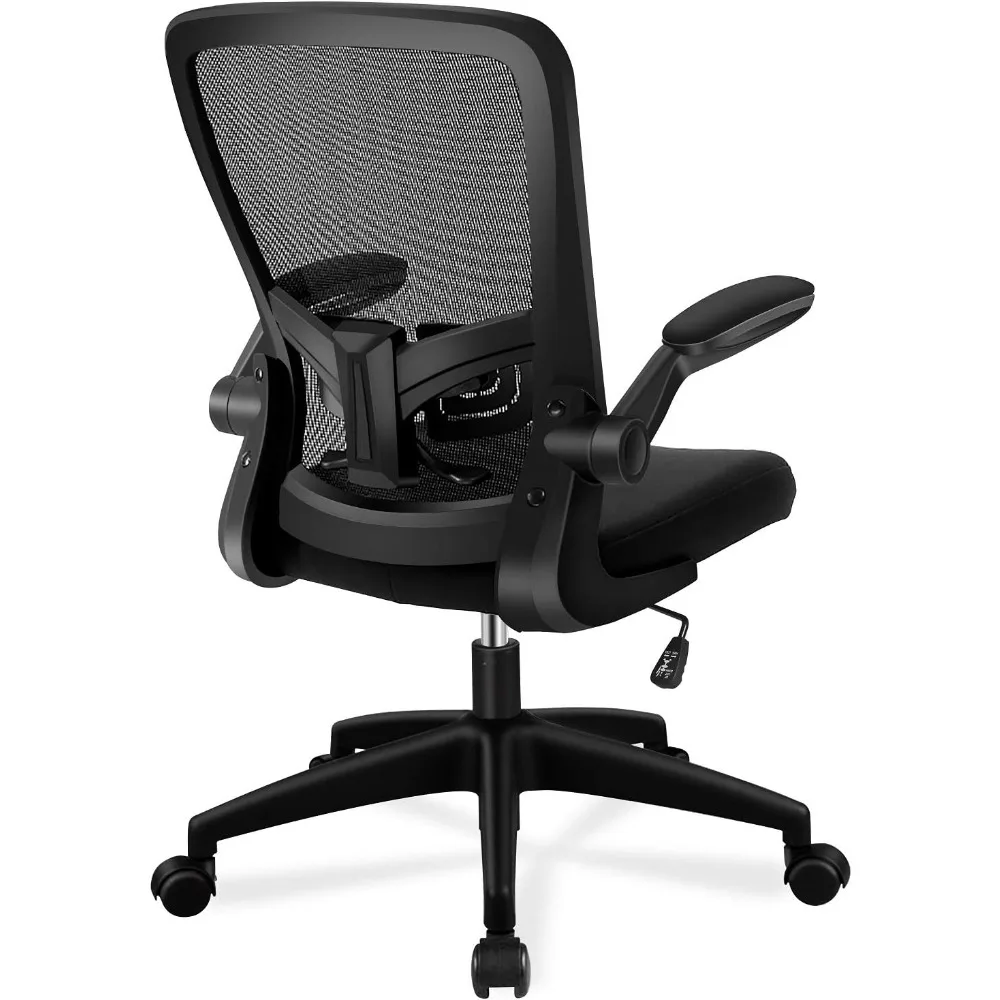 Silla de oficina ergonómica, asiento de escritorio con altura ajustable y soporte Lumbar, soporte Lumbar giratorio, escritorio, silla de ordenador