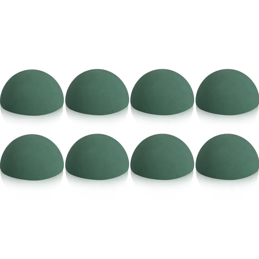 

8 шт. полусферических флористических пенопластовых блоков, зеленые круглые пенопластовые шары, большие блоки для цветочных композиций, для создания искусственных растений, букетов, DIY