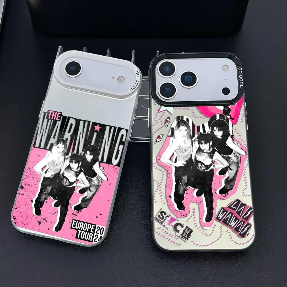 Funda de teléfono The W-WarningS a la moda para iPhone 17 16 15 14 13 12 11 Pro Max Air Matte Laser Aurora Funda a prueba de golpes