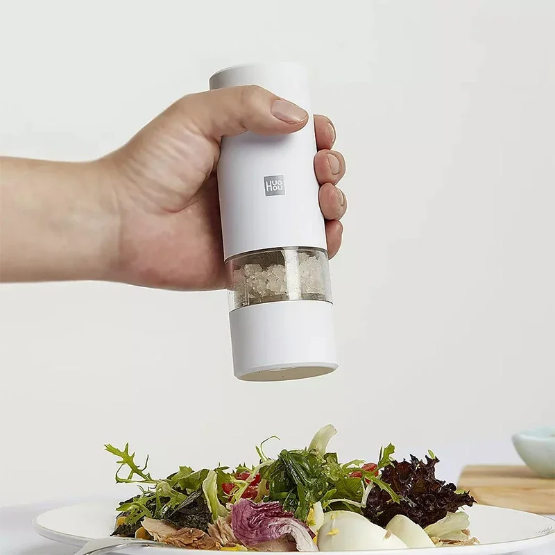 Xiaomi Huohou Electric Automatic Mill Pepper And Salt Grinder LED Light 5 Modes Peper Spice Grain Pulverizer For Cooking