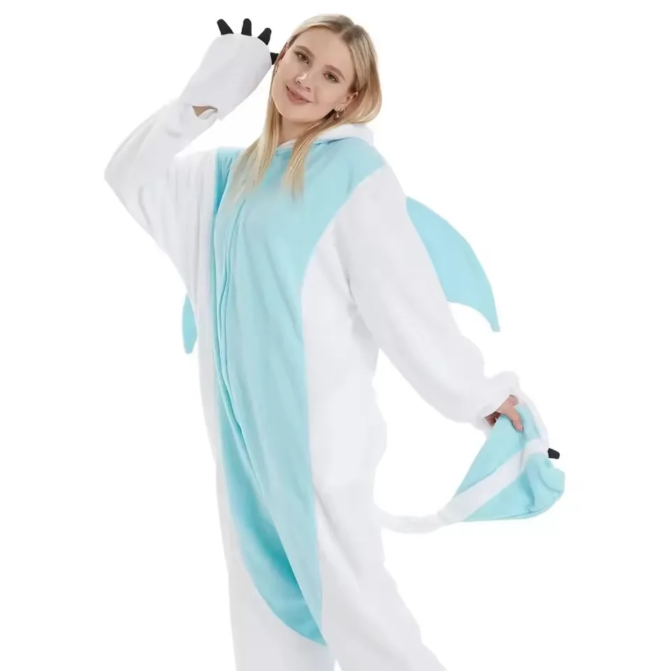 Black Toothless Dragon Onesie Pajamas Adult Kids Kigurumi Unicorn Jumpsuit Animal Pijamas Train Halloween Cosplay Winter Slipper image 5