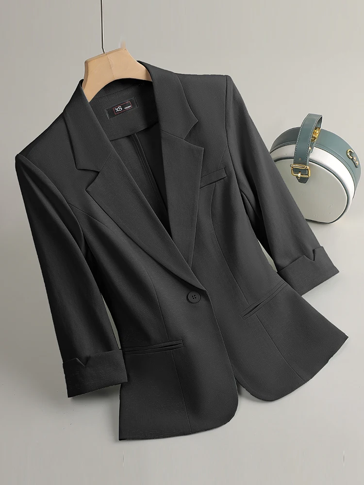 Blazer formali Giacche Cappotto per donna Abbigliamento da lavoro da ufficio Primavera Estate Intervista professionale Capispalla femminile Top Abbigliamento