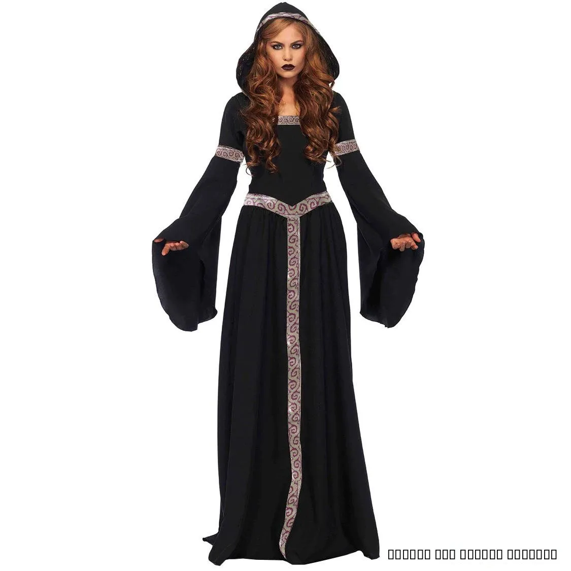 

MXL New Medieval Retro Court Costume Bla Evil Witch Outfit loween Attire Witch Dr Women's Faion Stage Performance