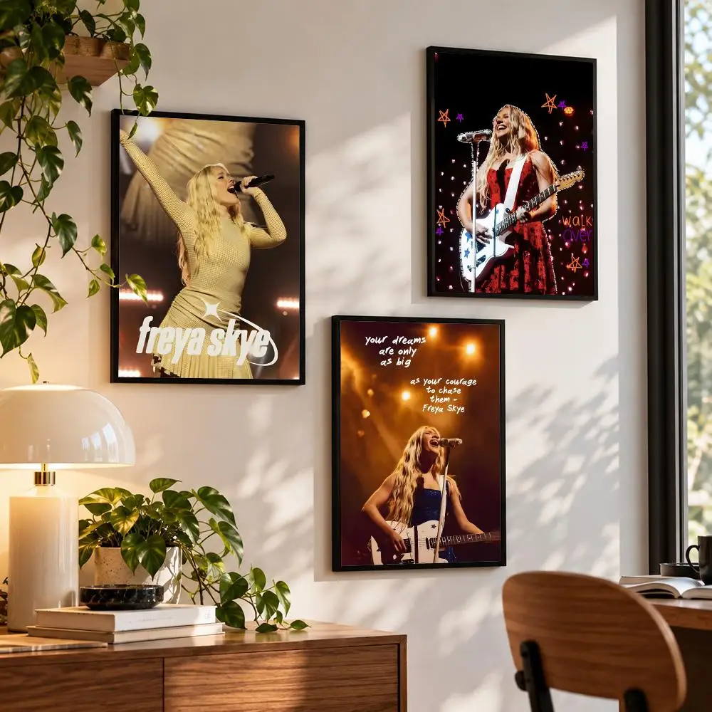 music Freya Skye Poster Poster HD Self Adhesive Waterproof Wall Art Print Bedroom Living Room Decor Gift