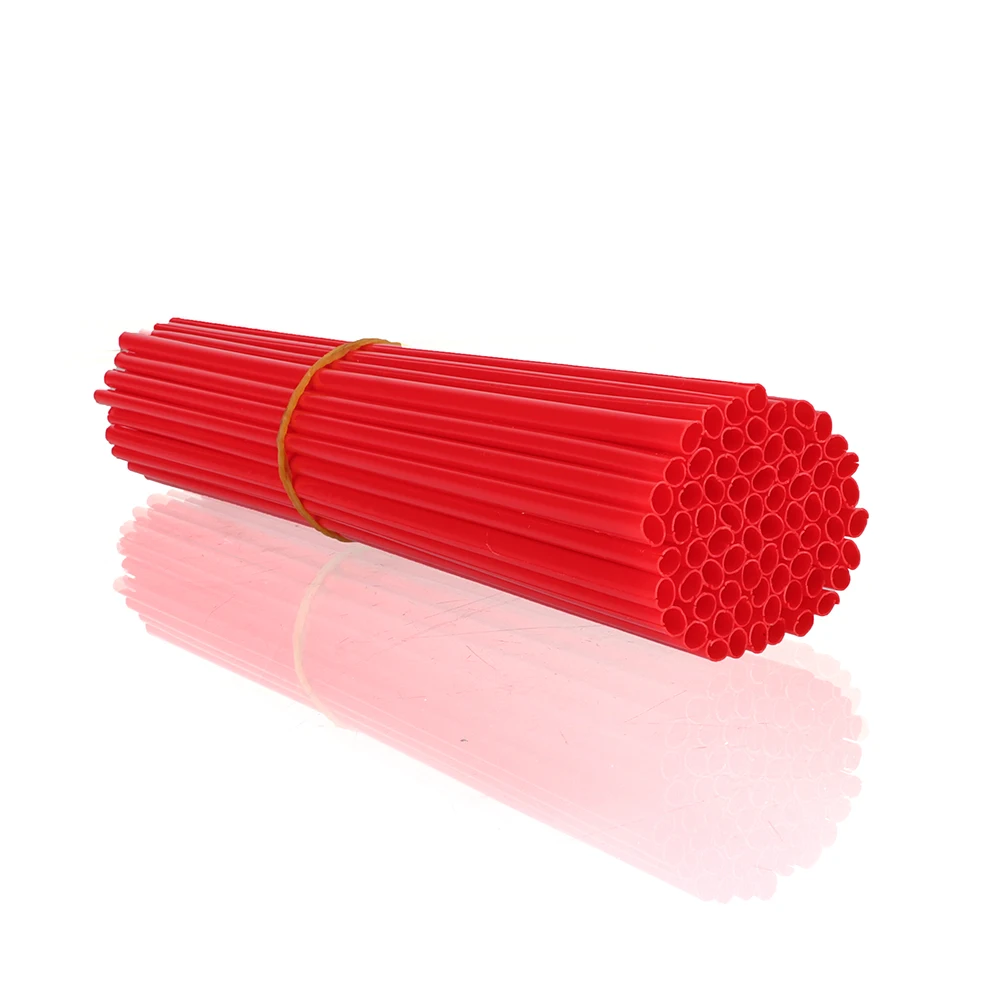 Motorcycle 72Pcs 24CM Wheel Rim Spoke Wrap Kit Skin Cover Pipe For Motocross Dirt Pit Bike Enduro Bicycle ool Accessories