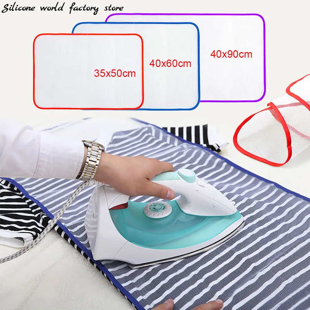 Silicone World Cloth Protective Press Mesh Insulation Ironing Board Mat Cover Against Pressing Pad Mini Iron Random Colors