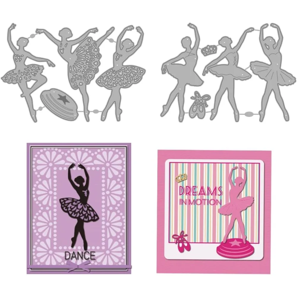 

Ballet Dancer Theme Carbon Steel Cutting Dies Stencils for DIY Scrapbooking Photo Album Decorative Embossing Paper Card Human